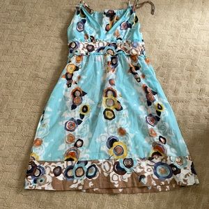 BCBG Maxazria blue halter dress